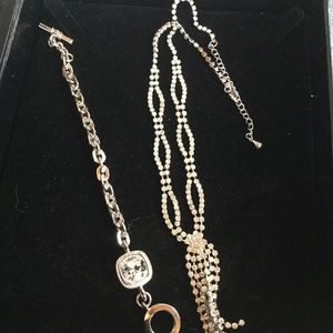 bling bracelet and necklace